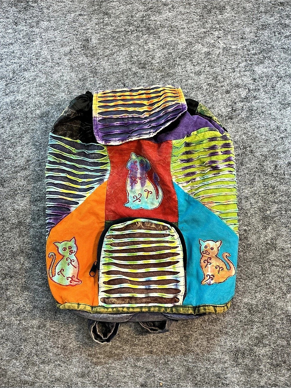 The Collection Royal Patchwork Cat Backpack Multicolor